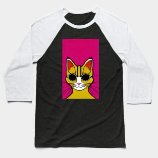 Cat with glasses Baseball T-Shirt